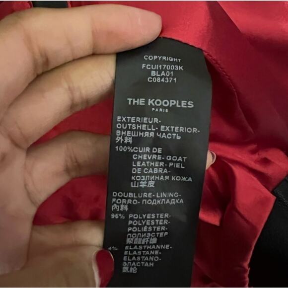 The Kooples “Moto” Studded Goat-Leather Biker Jacket – Size S - Picture 5 of 5